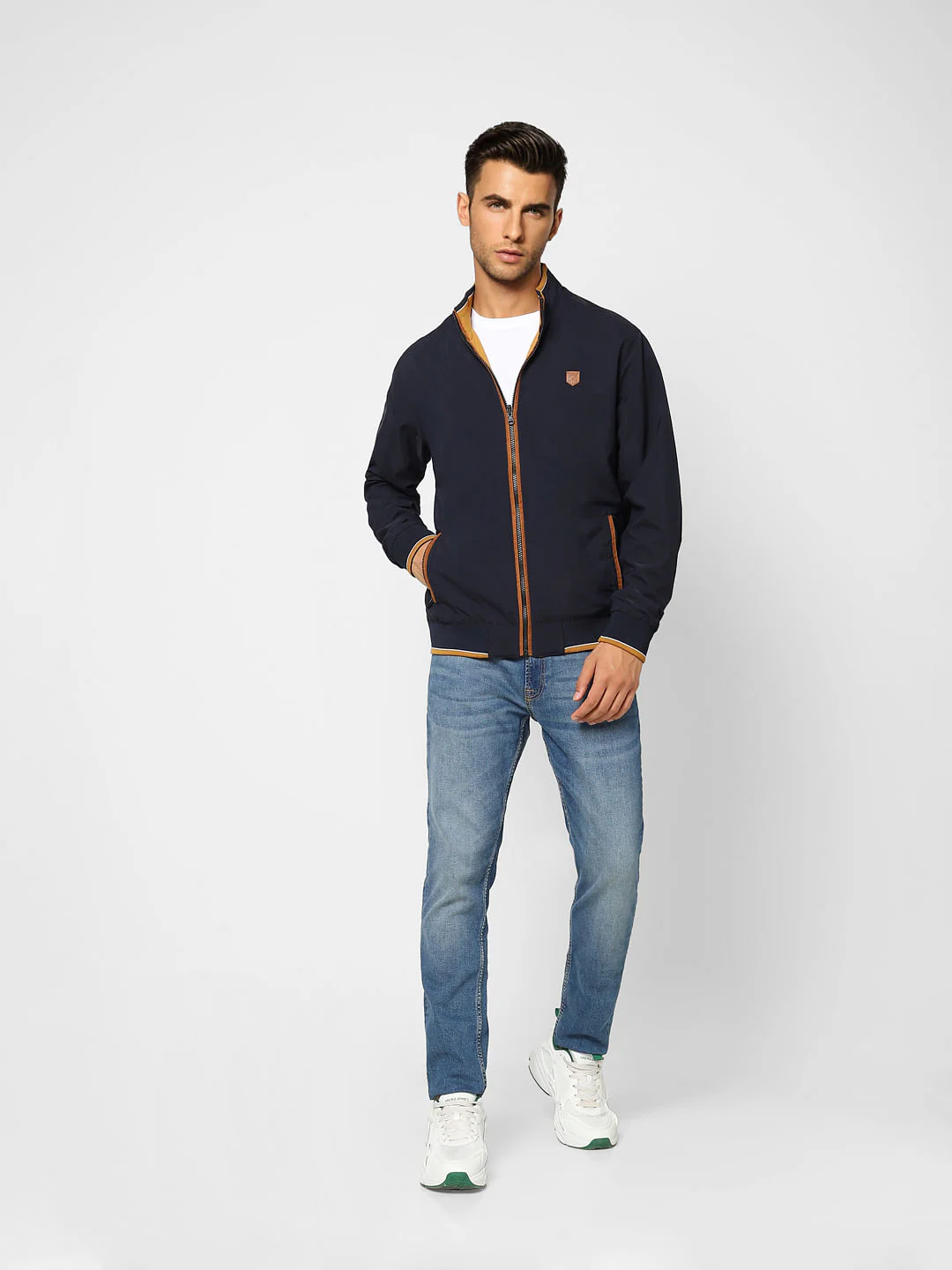 Navy Blue Reversible Zip-Up Jacket - Image 6