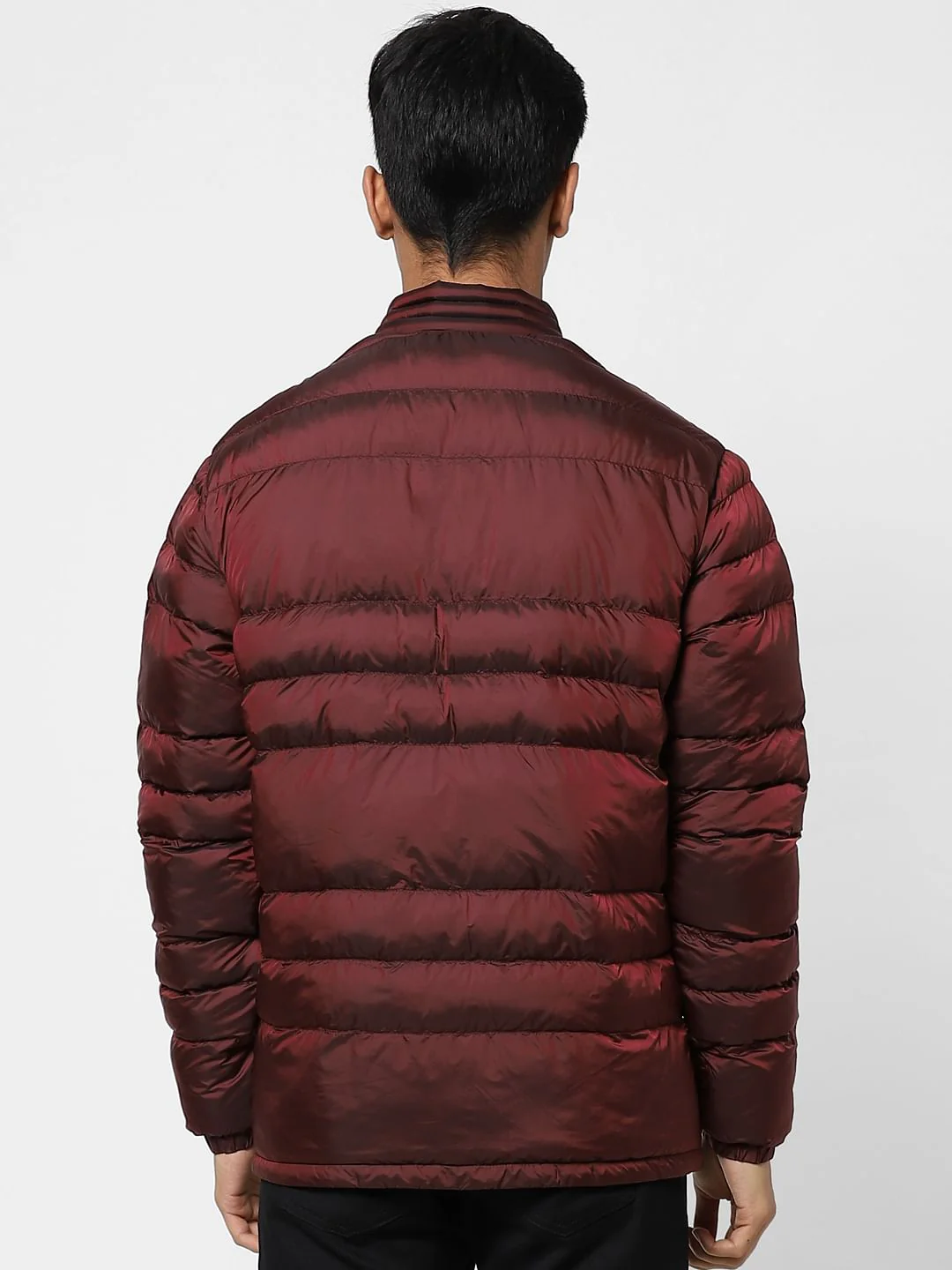 Dark Red Puffer Jacket - Image 4