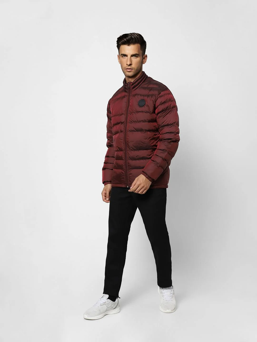 Dark Red Puffer Jacket - Image 5