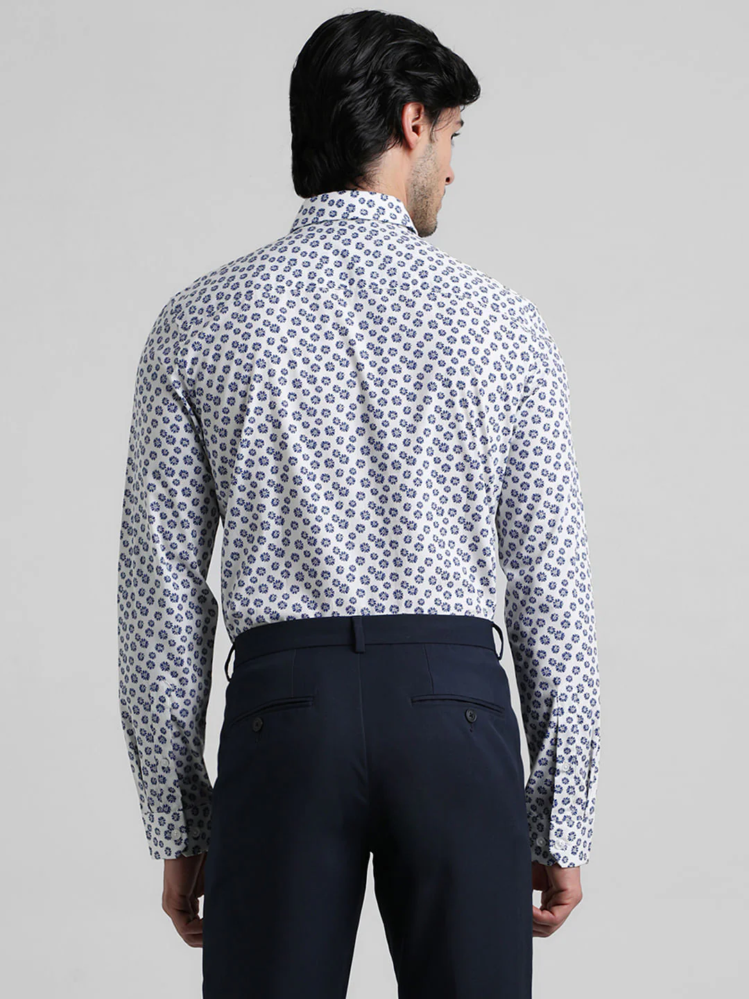 White Floral Full Sleeves Shirt - Image 4