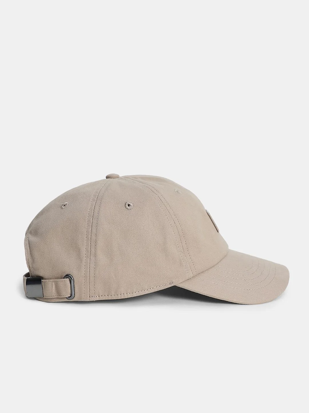 Beige Cotton Baseball Cap - Image 3