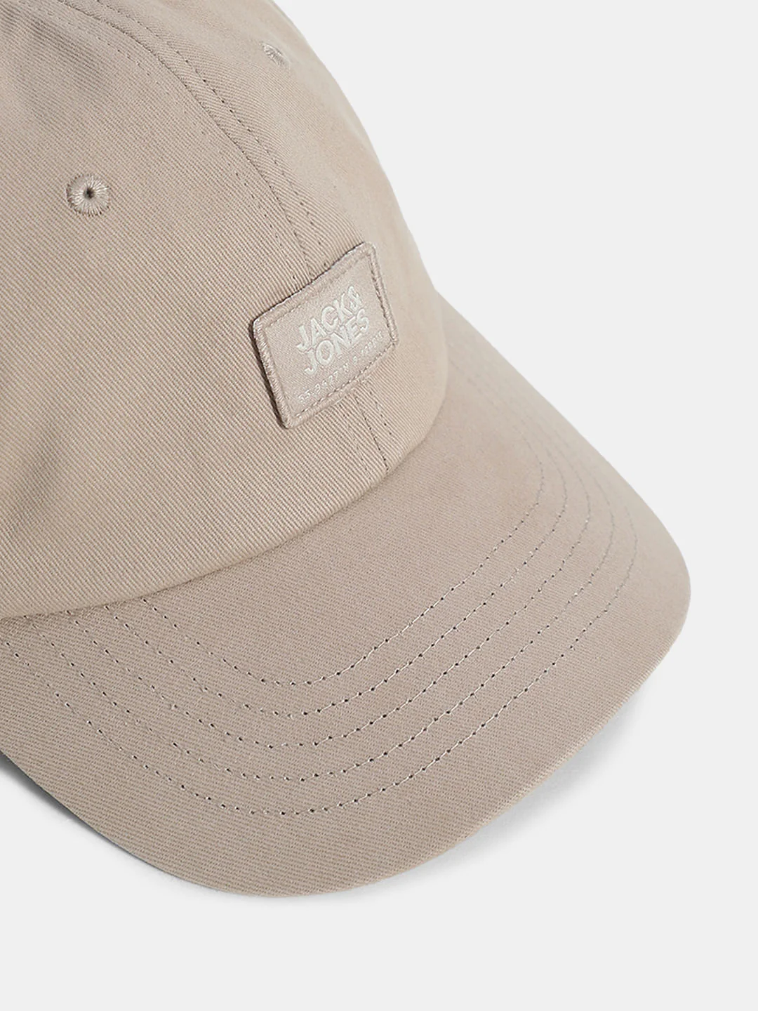 Beige Cotton Baseball Cap - Image 4
