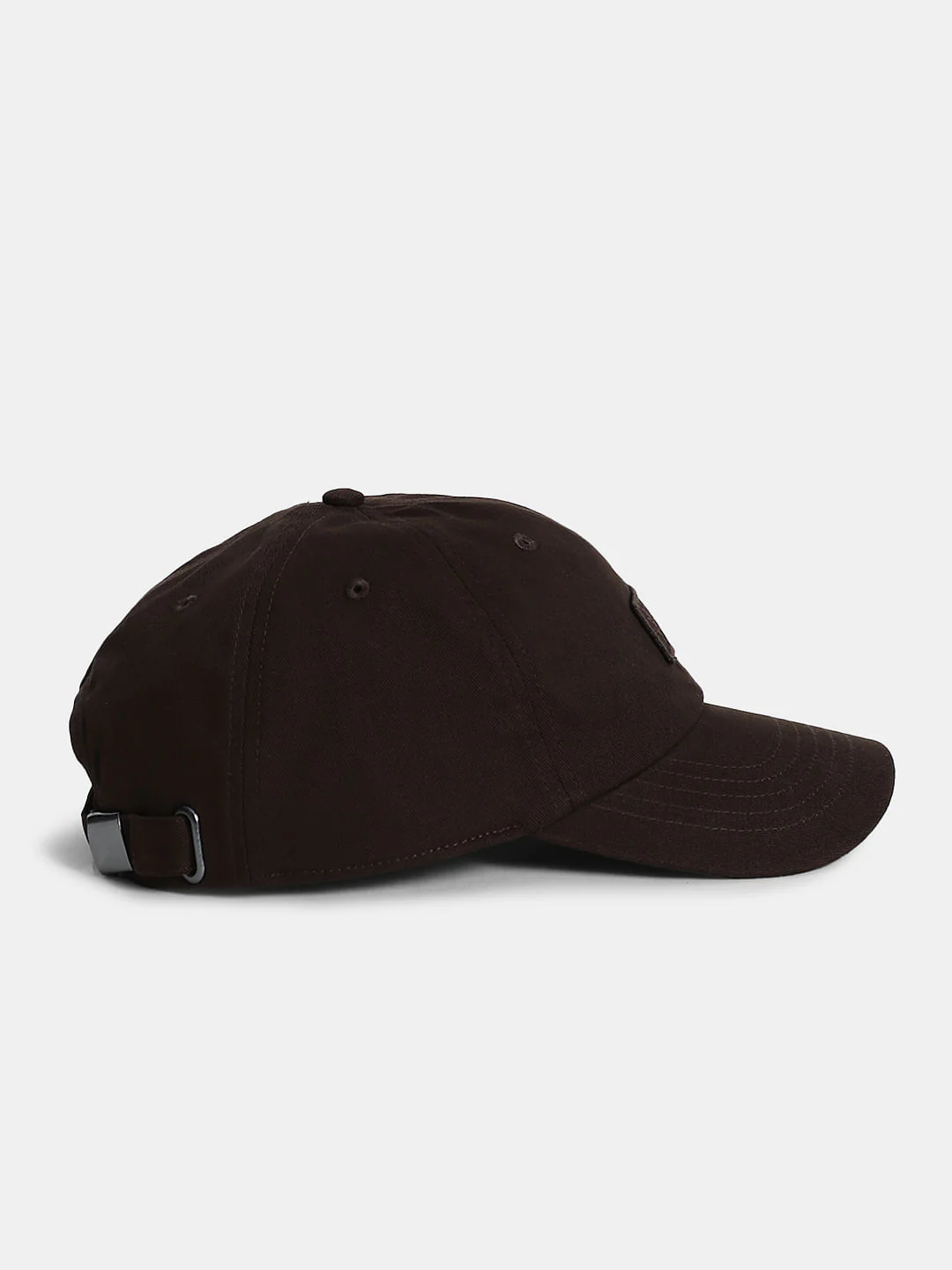 Dark Brown Cotton Baseball Cap - Image 3