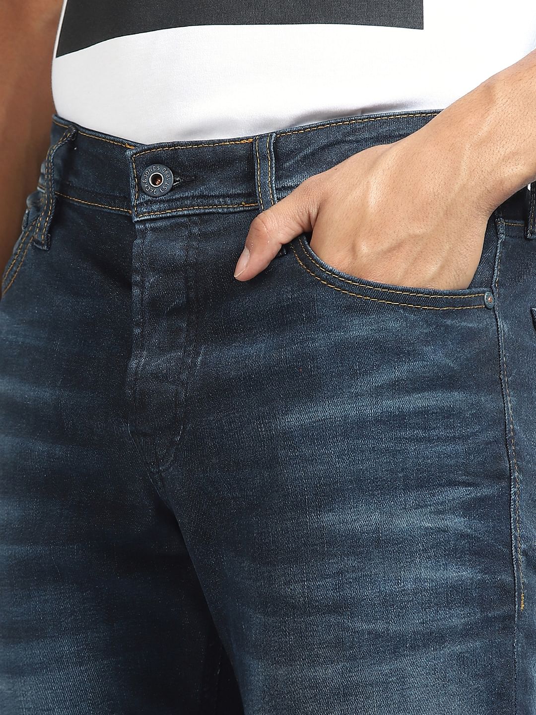 Dark Blue Low Rise Tim Anti Fit Jeans - Image 5