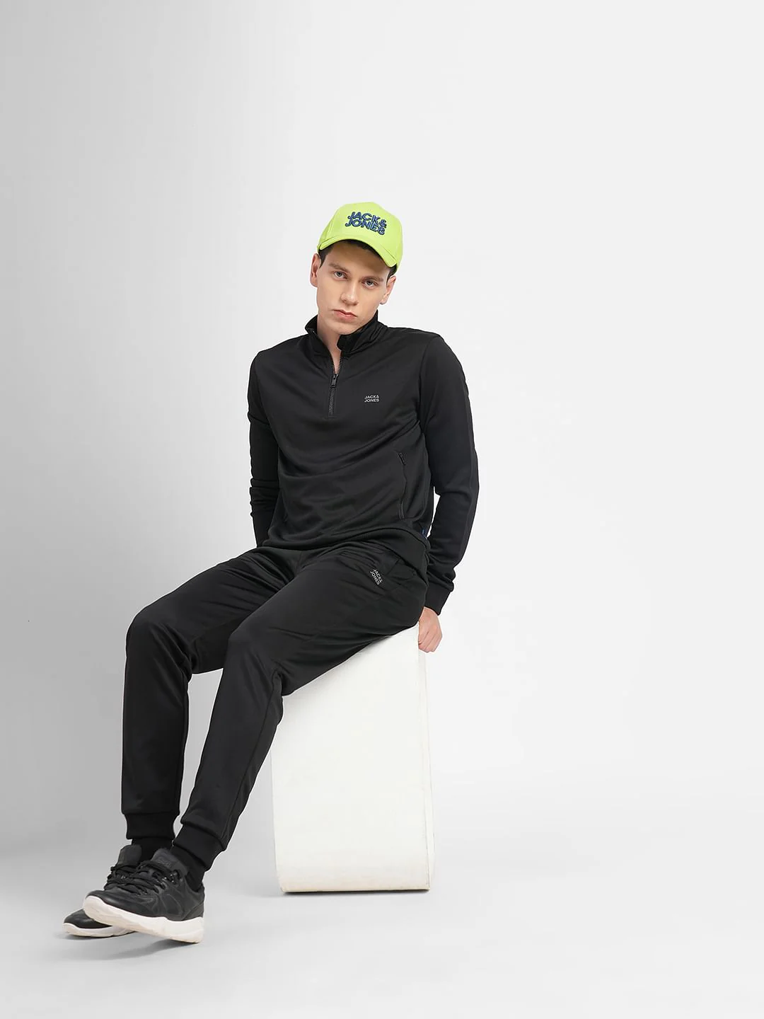 Black Logo Print Tracksuit