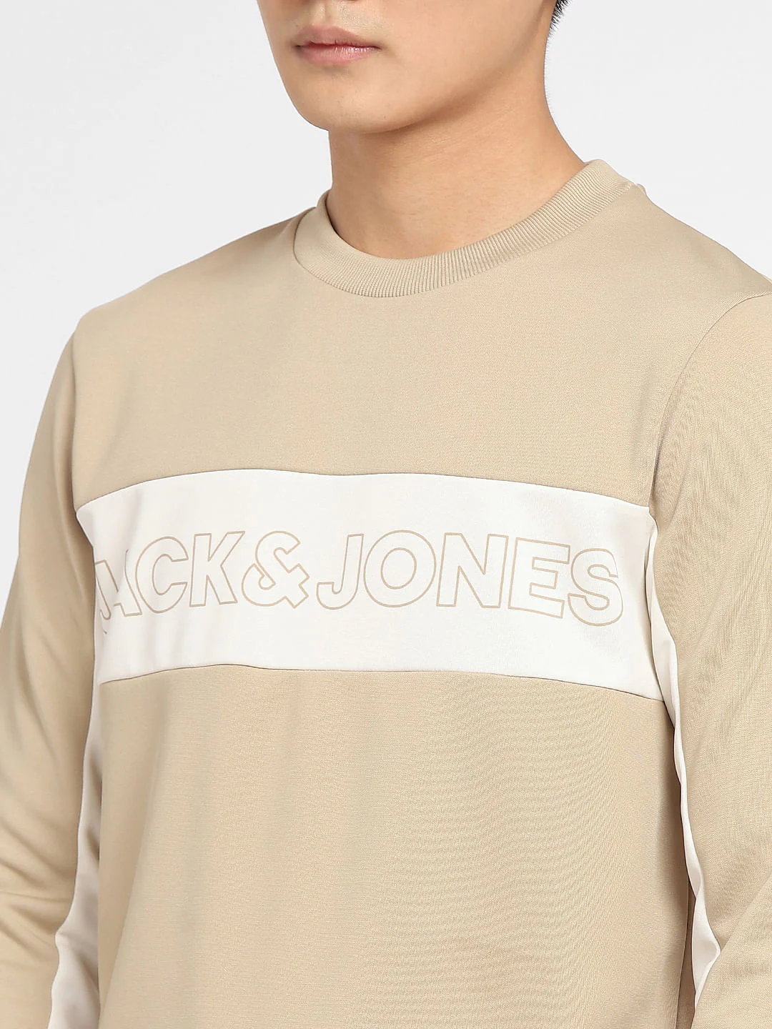 Beige Logo Print Tracksuit - Image 5