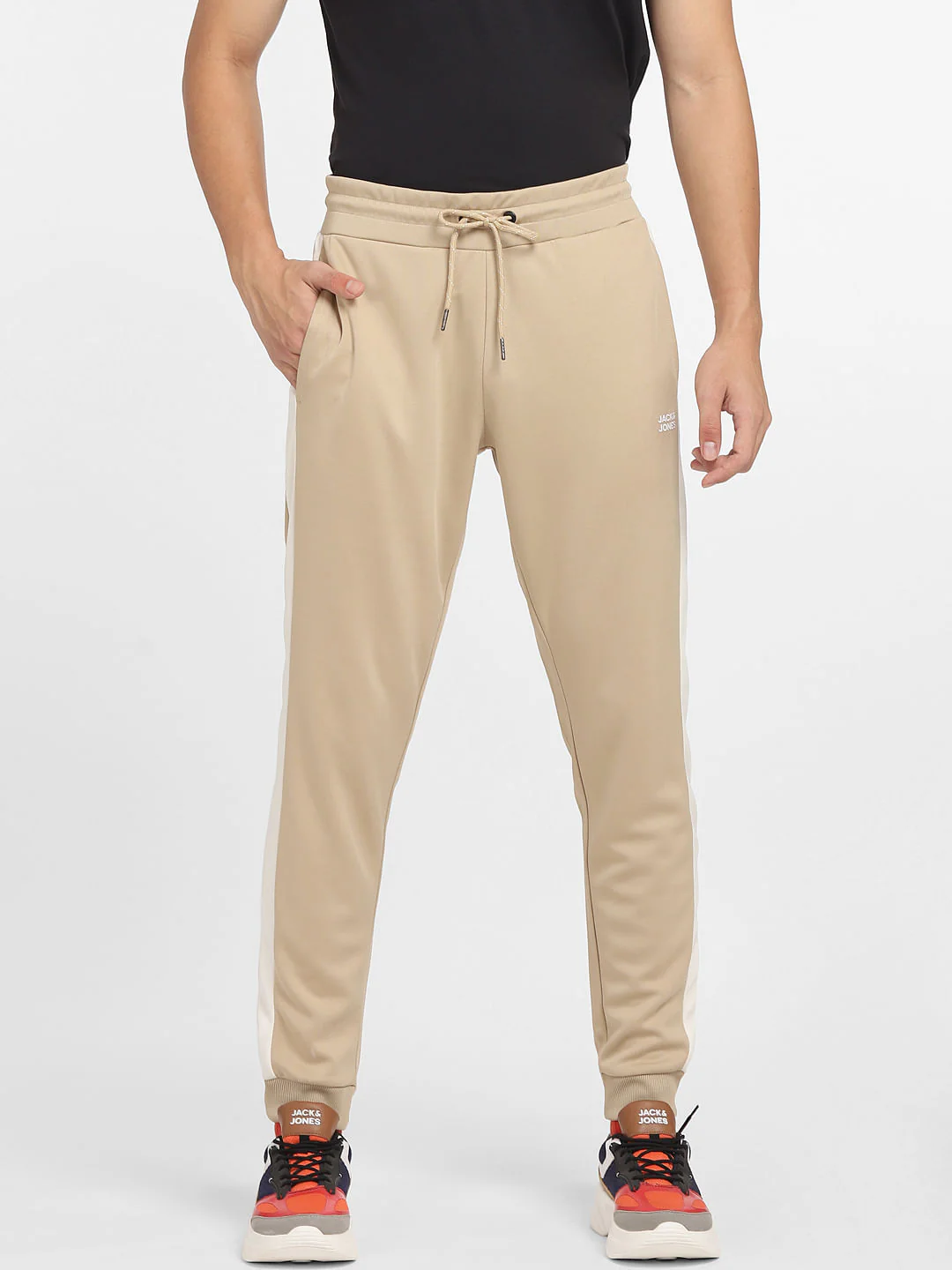 Beige Logo Print Tracksuit - Image 6