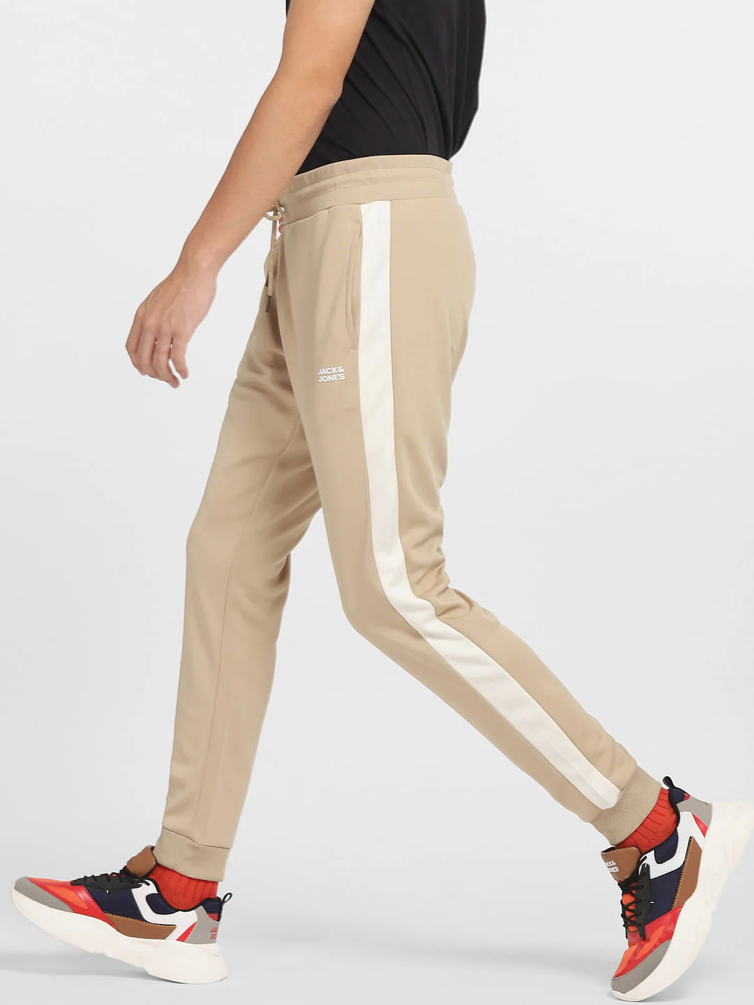 Beige Logo Print Tracksuit - Image 7