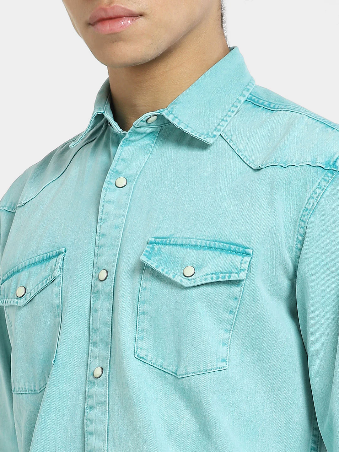 METAVERSE Blue Full Sleeves Shirt - Image 5