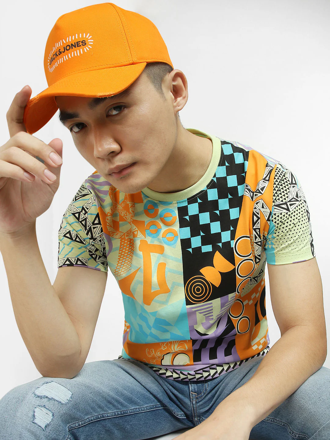 METAVERSE Green Printed Crew Neck T-shirt