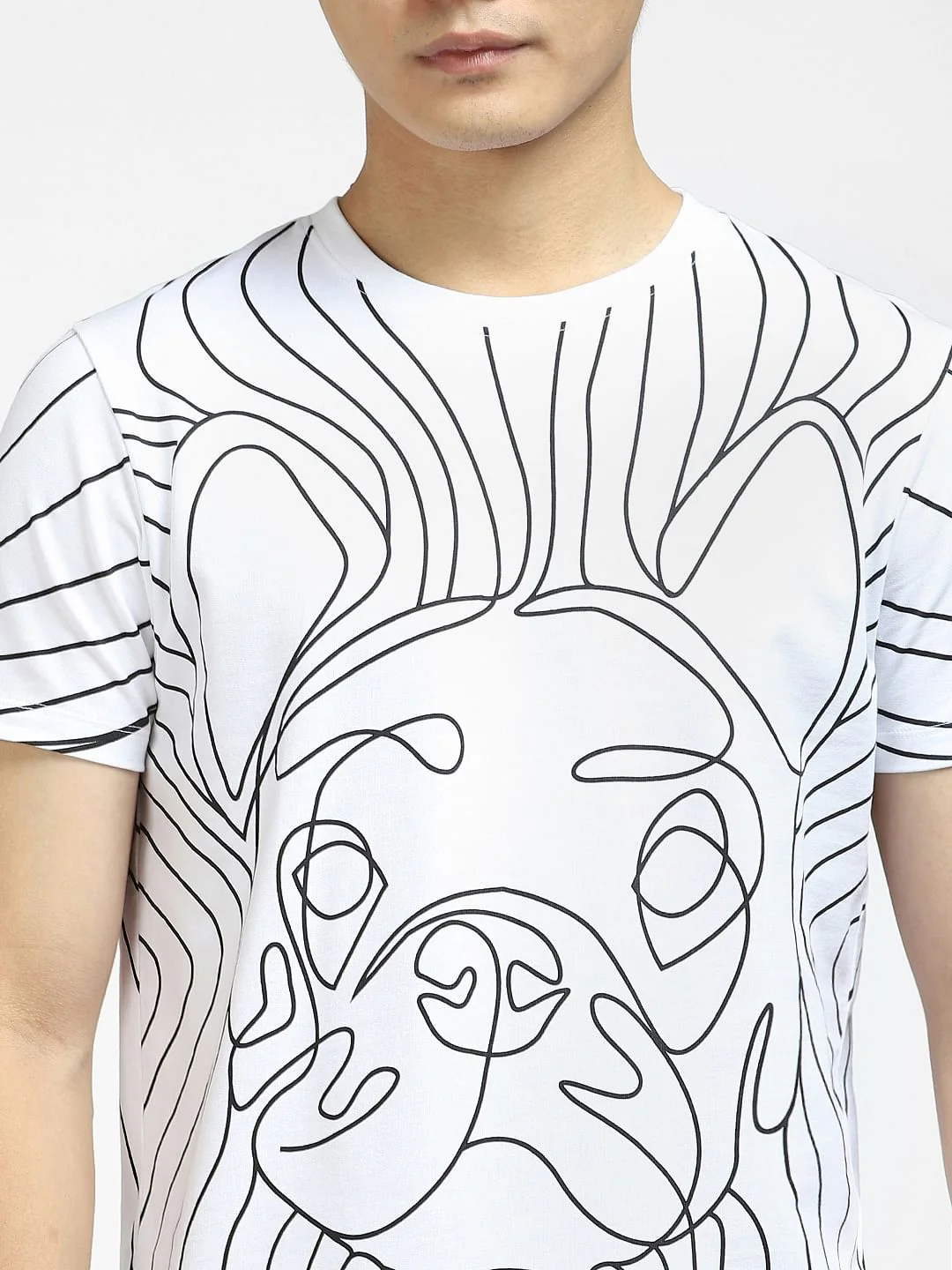 White Logo Print Crew Neck Co-ord T-shirt - Image 4