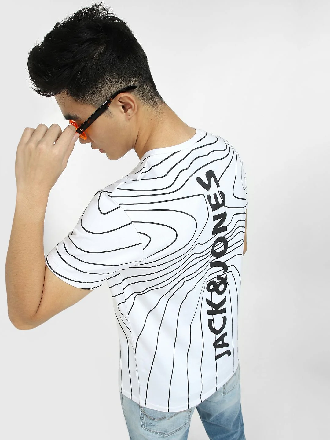 White Logo Print Crew Neck Co-ord T-shirt - Image 7