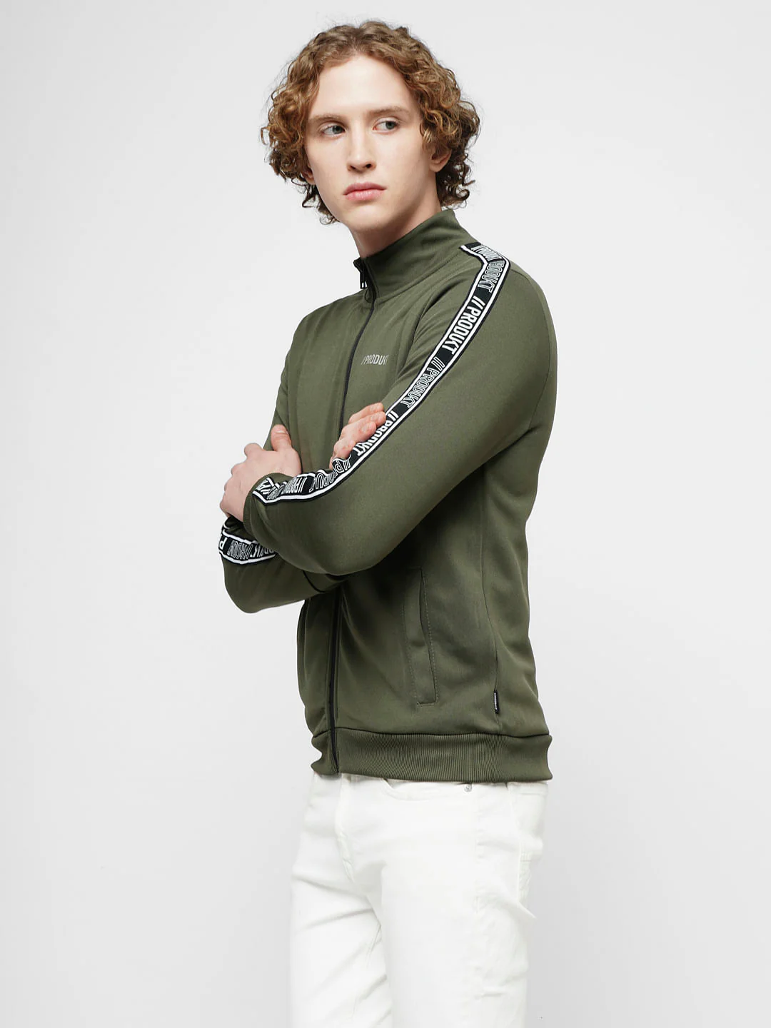 PRODUKT by JACK&JONES Green High Neck Zip-Up Sweatshirt - Image 3