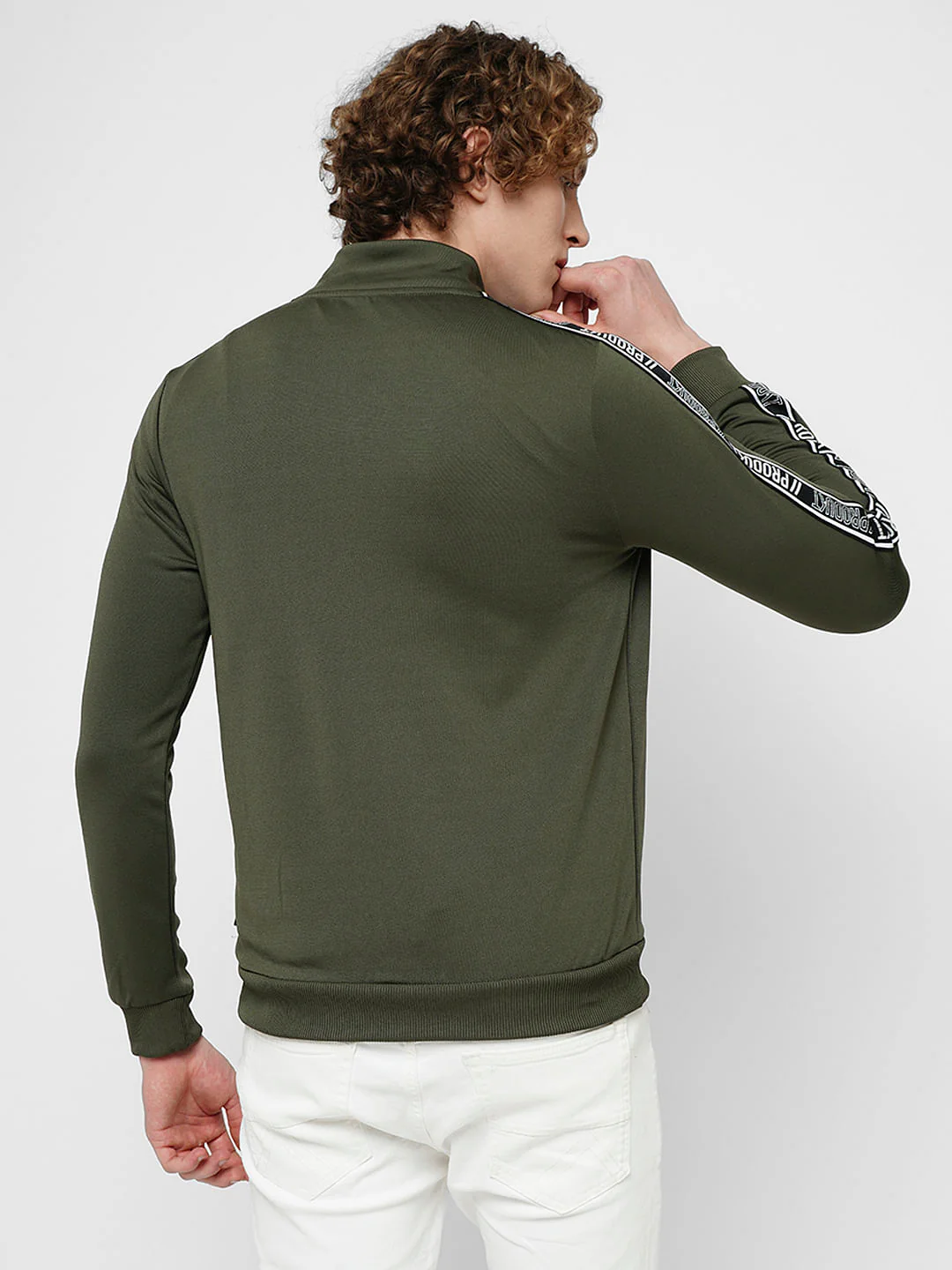 PRODUKT by JACK&JONES Green High Neck Zip-Up Sweatshirt - Image 4