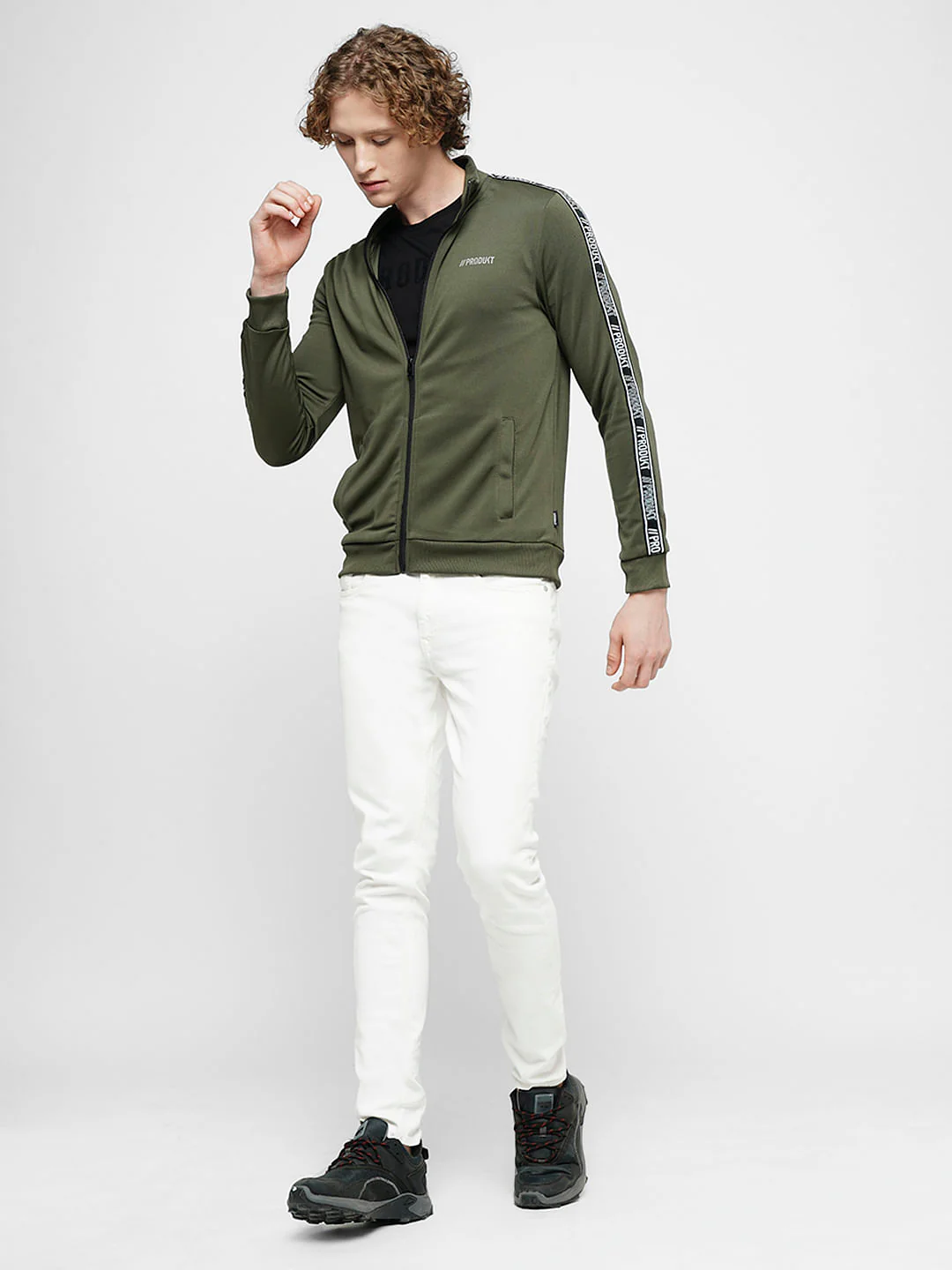 PRODUKT by JACK&JONES Green High Neck Zip-Up Sweatshirt - Image 5