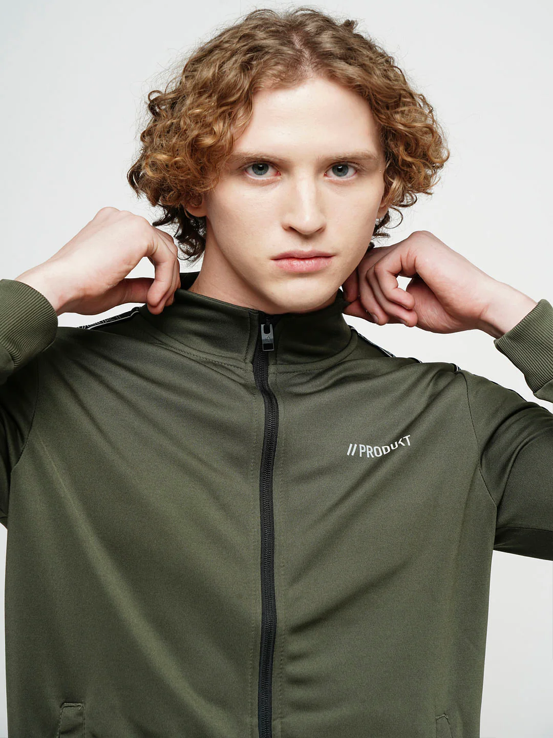 PRODUKT by JACK&JONES Green High Neck Zip-Up Sweatshirt - Image 6