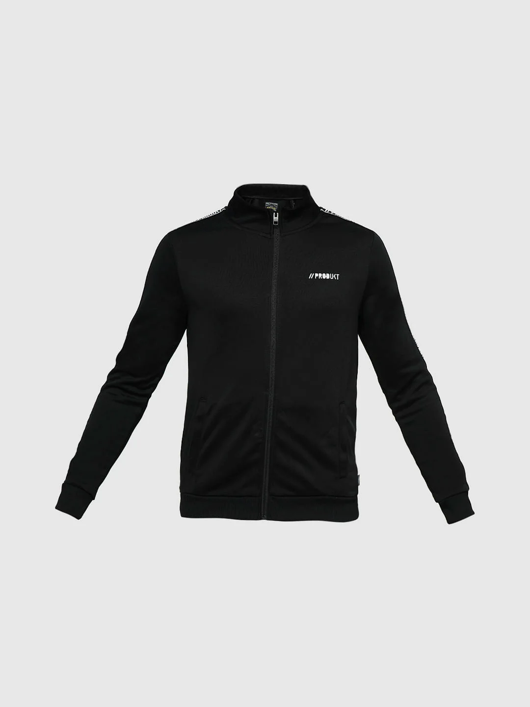 PRODUKT by JACK&JONES Black Tape Detail Zip-Up Sweatshirt - Image 7