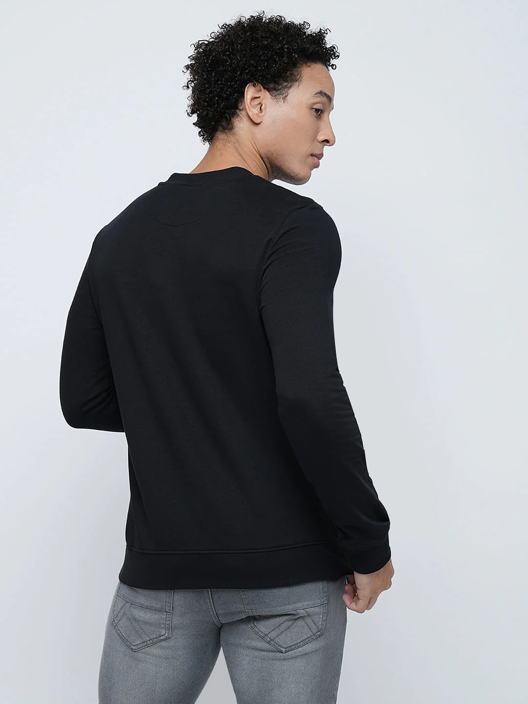 PRODUKT by JACK&JONES Black Printed Cotton Sweatshirt - Image 4