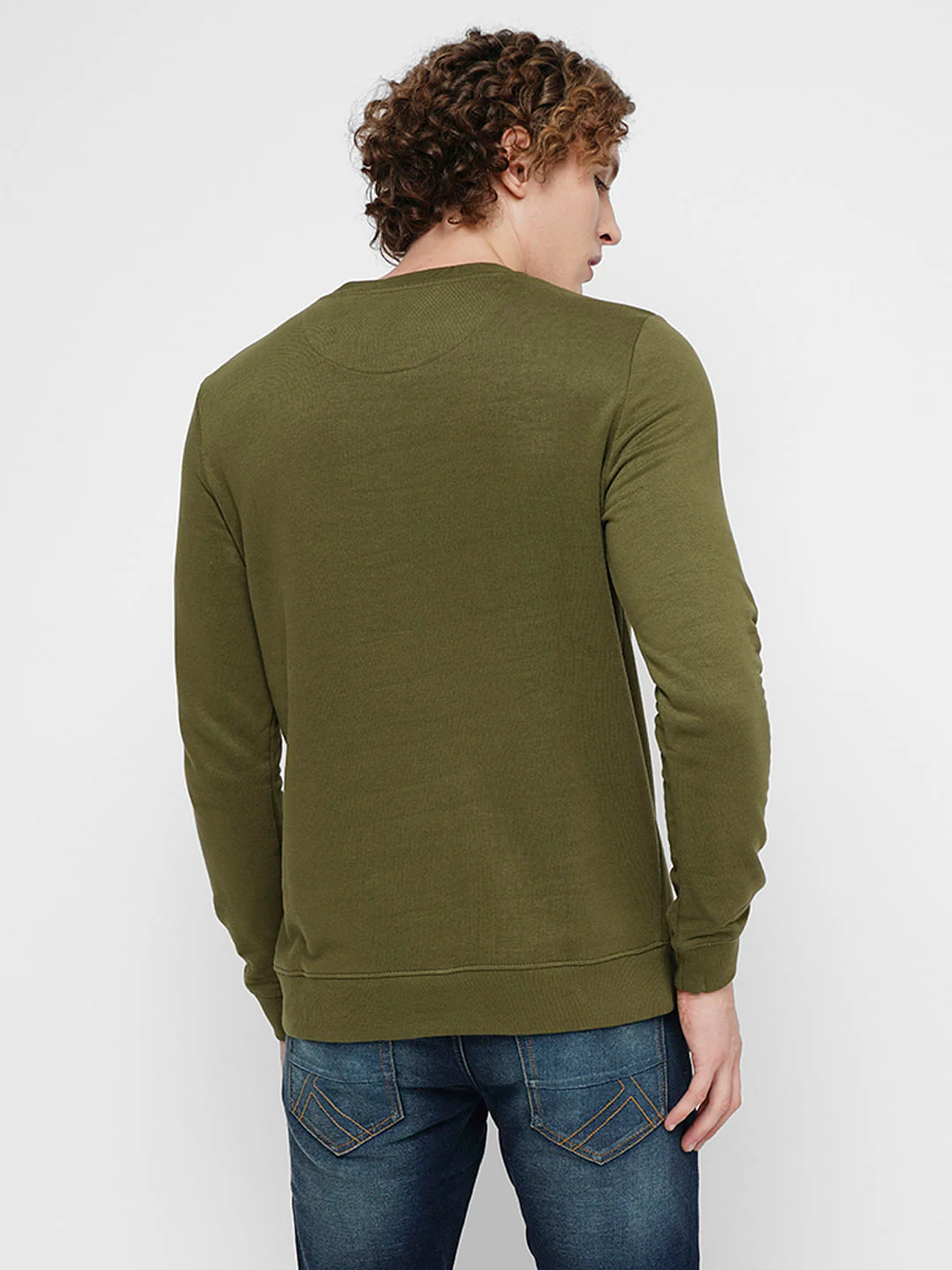 PRODUKT by JACK&JONES Green Printed Cotton Sweatshirt - Image 4
