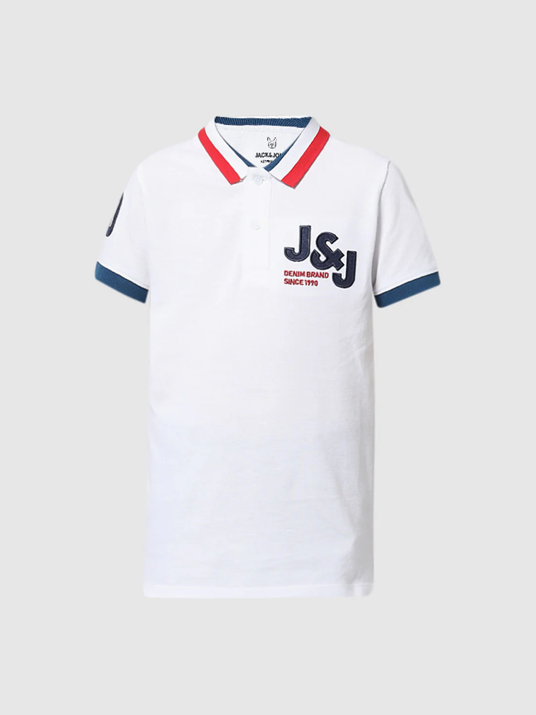 White Contrast Tipping Polo T-shirt - Image 6