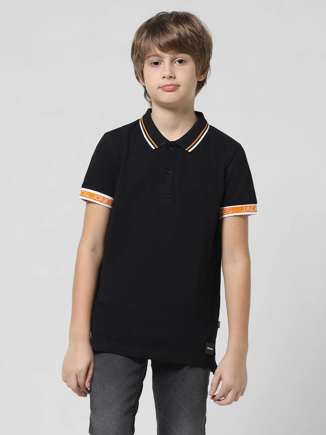 Black Contrast Tipping Polo T-shirt - Image 2