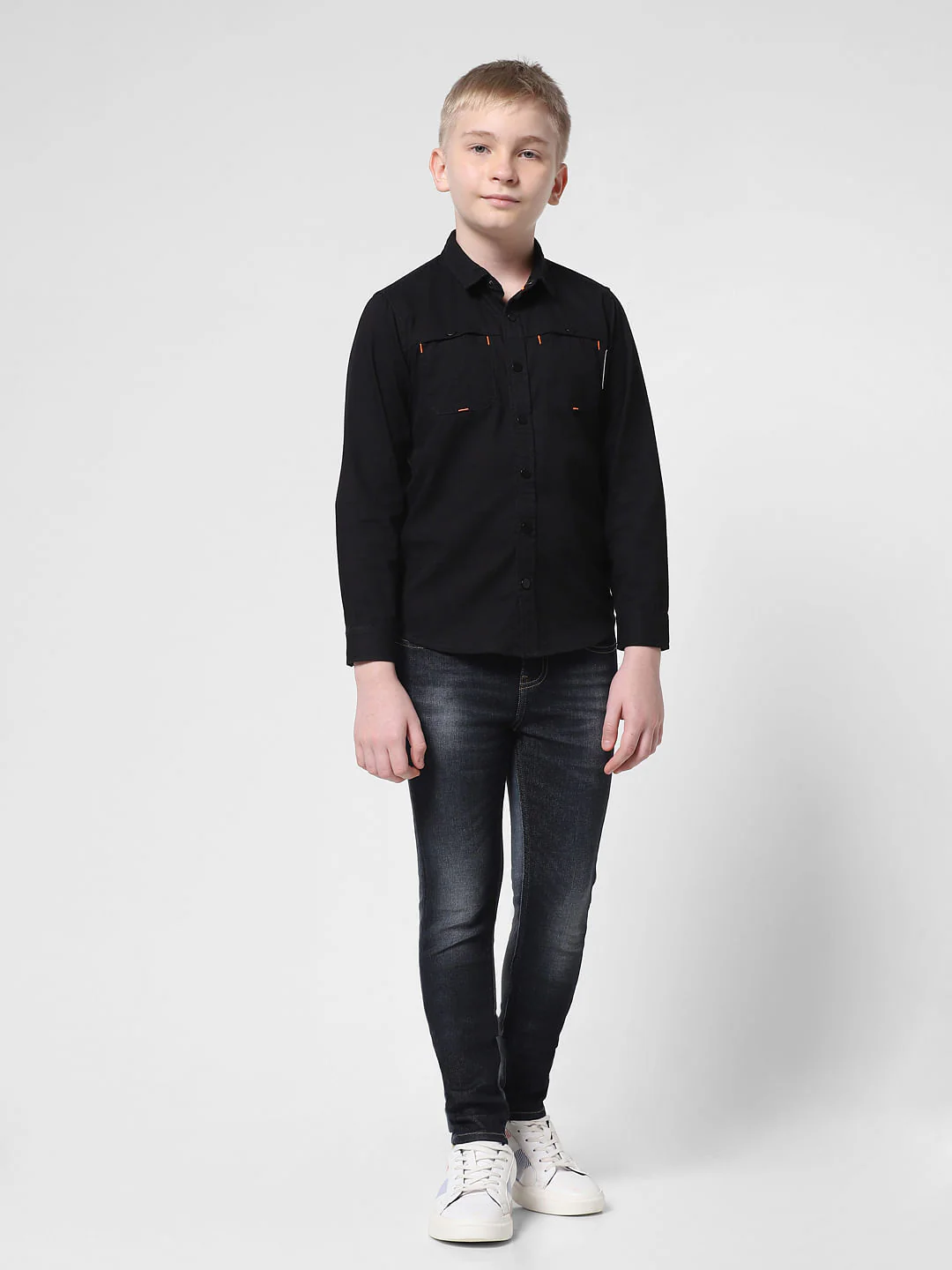 Black Cotton Full Sleeves Shirt - Image 5