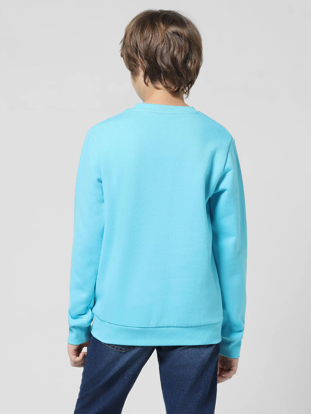 Light Blue Logo Text Print Sweatshirt - Image 3