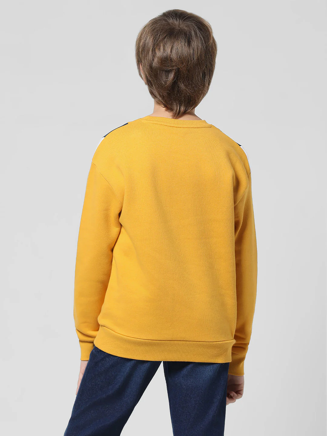 Yellow Logo Text Sweatshirt - Image 3