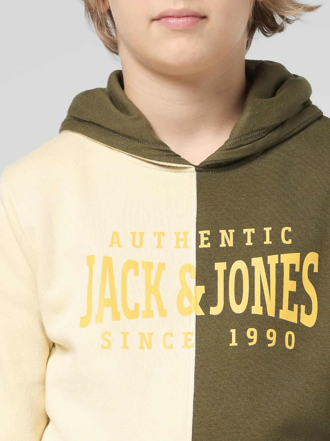 JUNIOR BOYS Green Colourblocked Co-ord Sweatshirt - Image 4