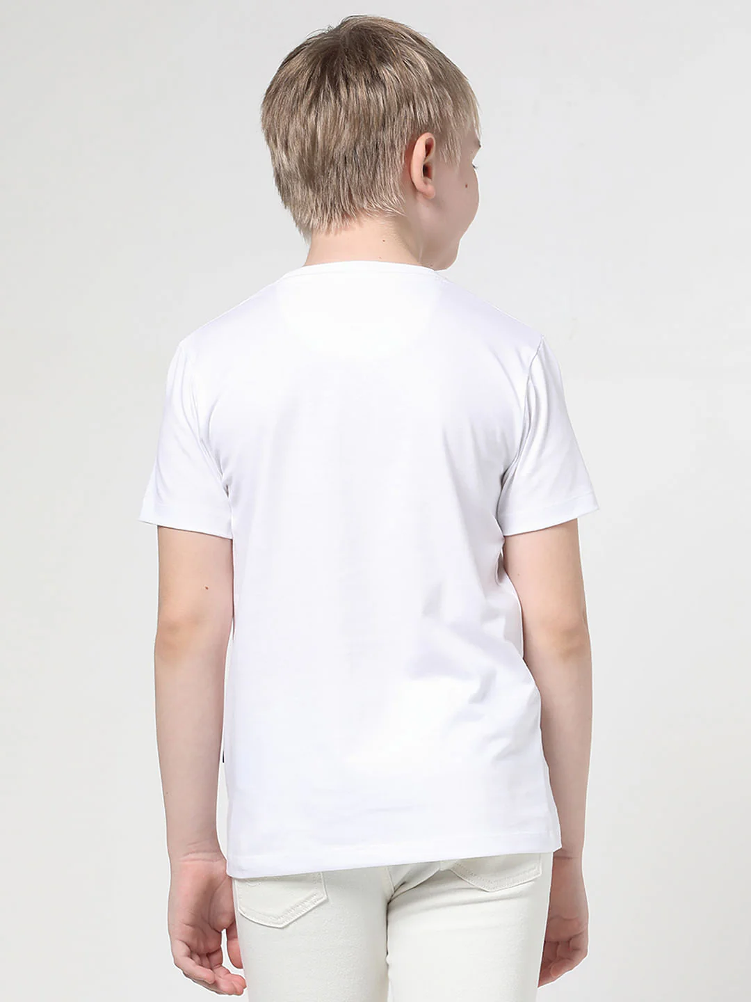 Boys White Puzzle Logo Print T-shirt - Image 3