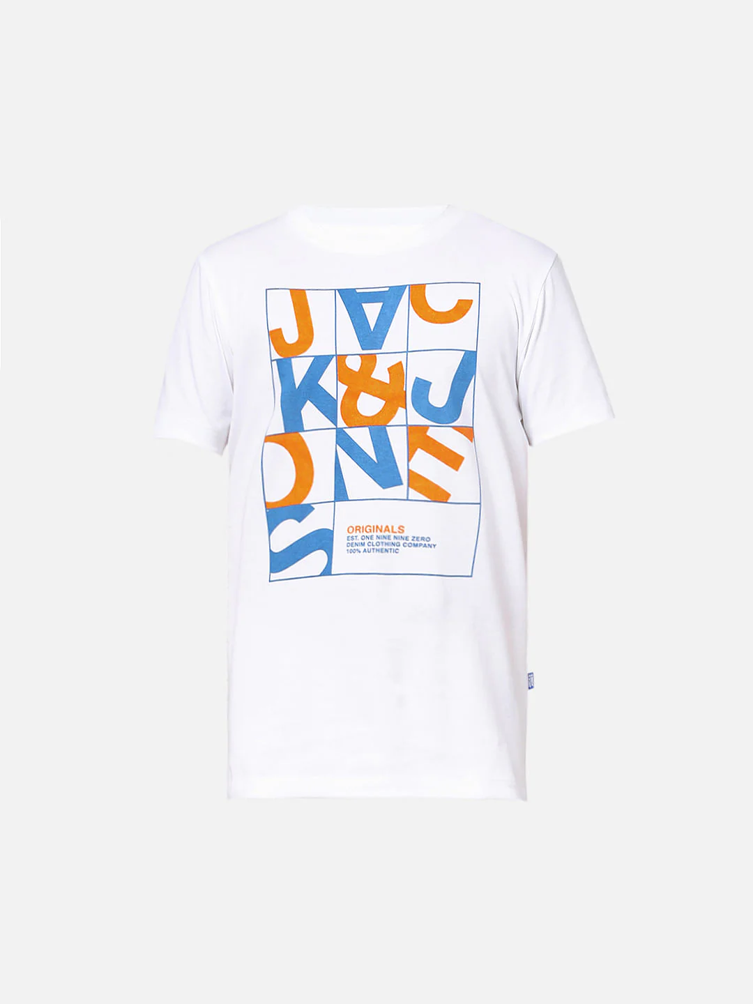 Boys White Puzzle Logo Print T-shirt - Image 6