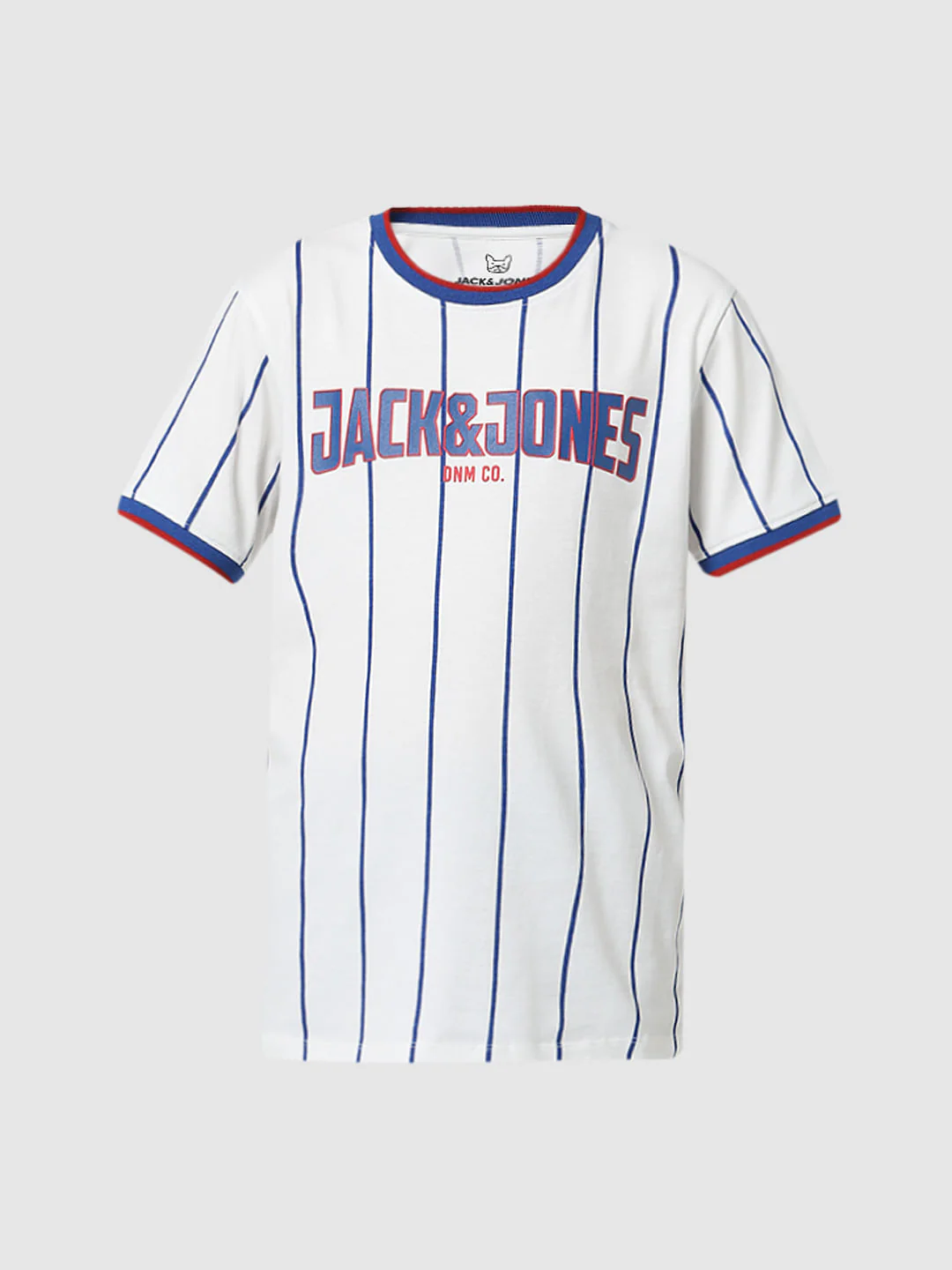 White Striped Crew Neck T-shirt - Image 6