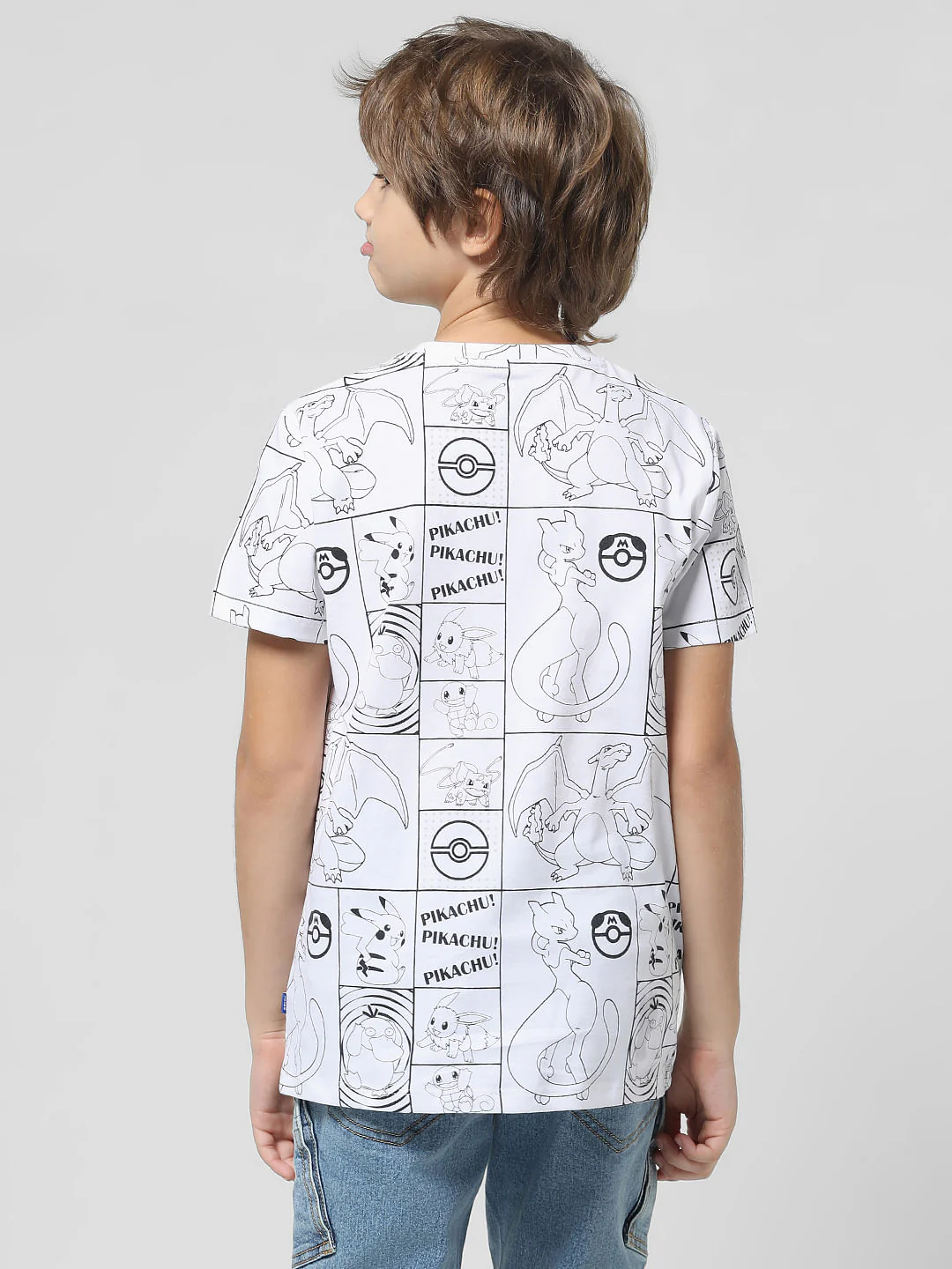 x Pok  mon White Printed Crew Neck T-shirt - Image 3