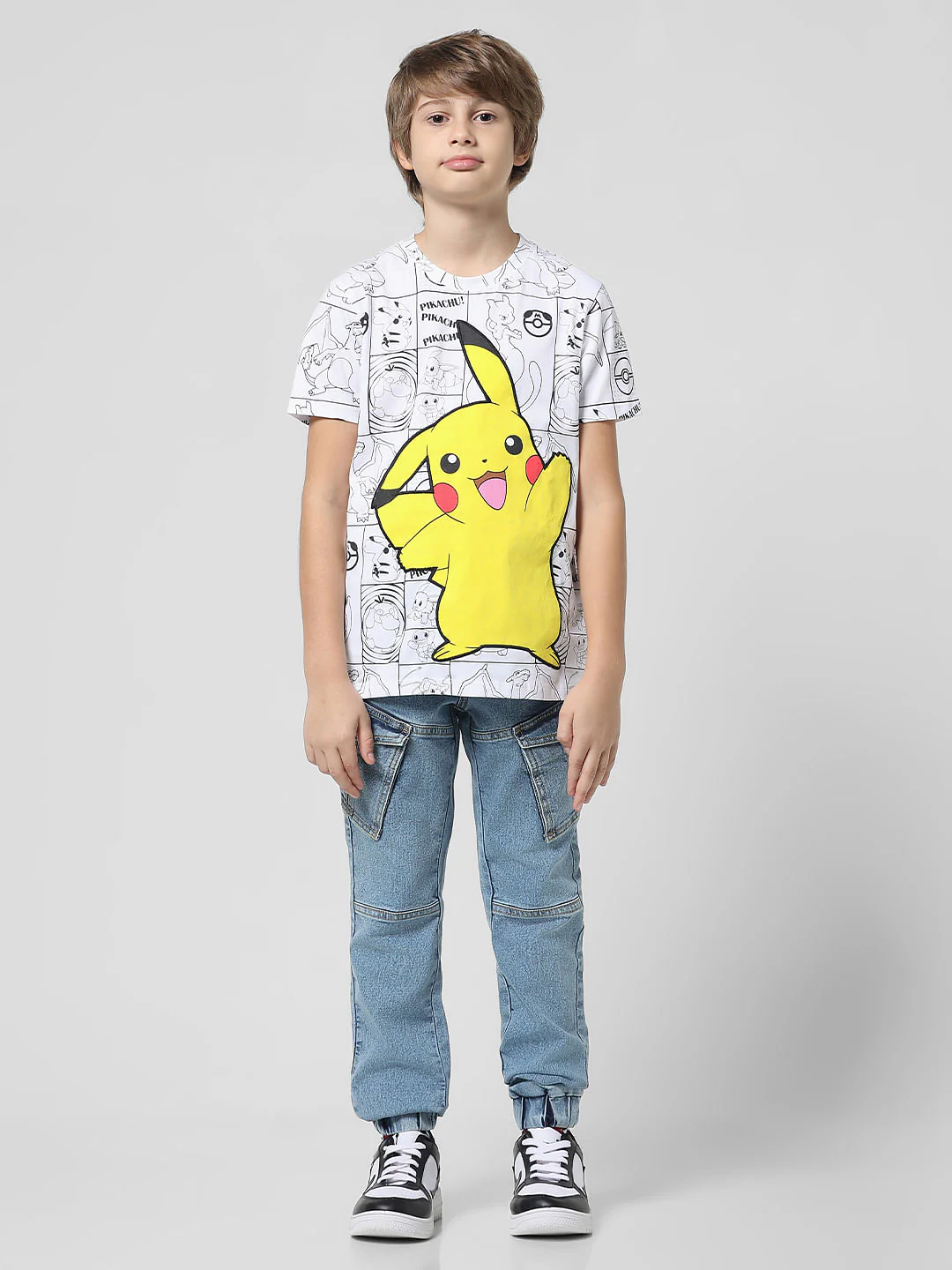 x Pok  mon White Printed Crew Neck T-shirt - Image 5