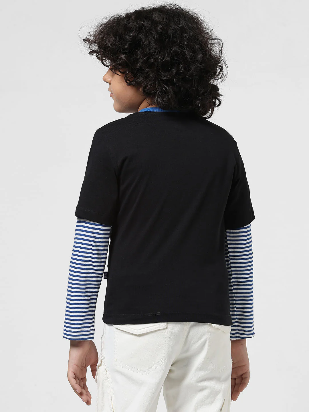 JUNIOR BOYS Black Printed Crew Neck T-shirt - Image 3