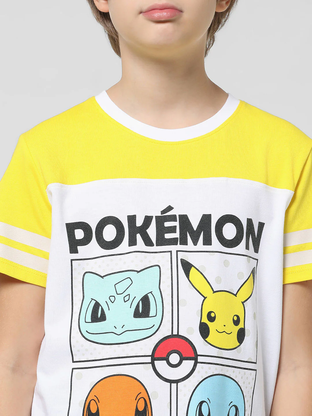 x Pok  mon White Colourblocked Crew Neck T-shirt - Image 4