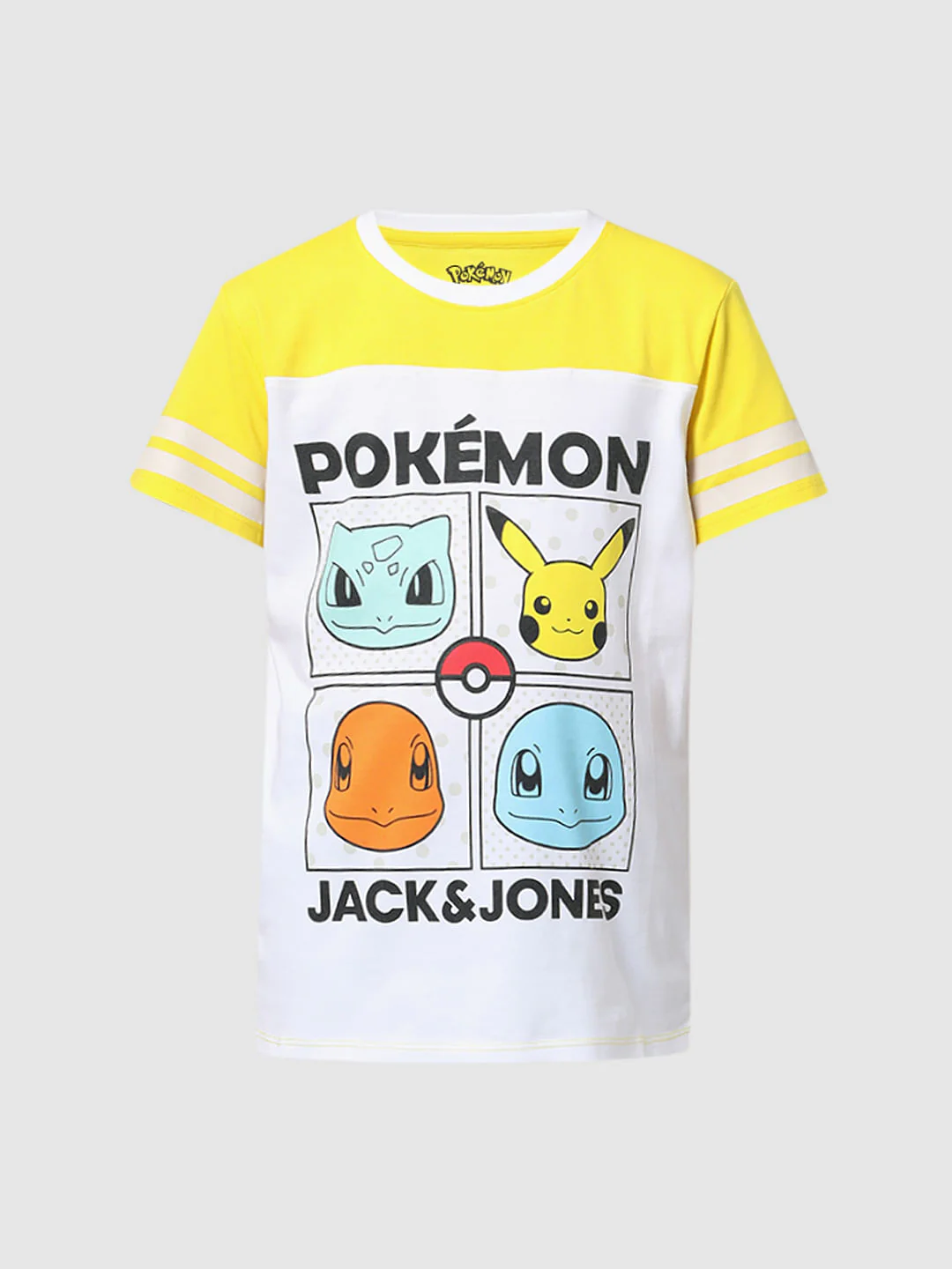 x Pok  mon White Colourblocked Crew Neck T-shirt - Image 6