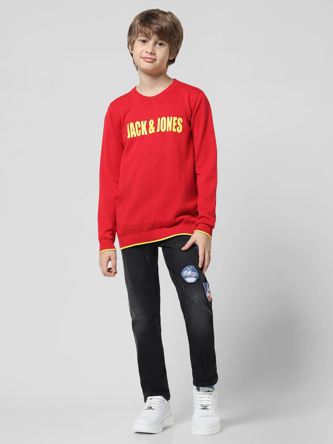 Red Logo Print Pullover - Image 5