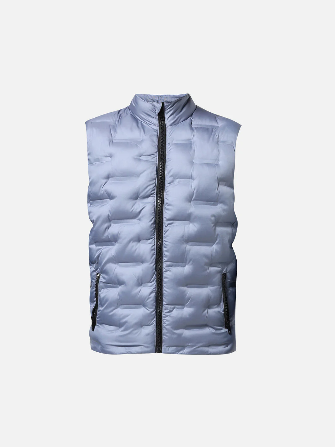 Silver-Blue Puffer Vest - Image 6