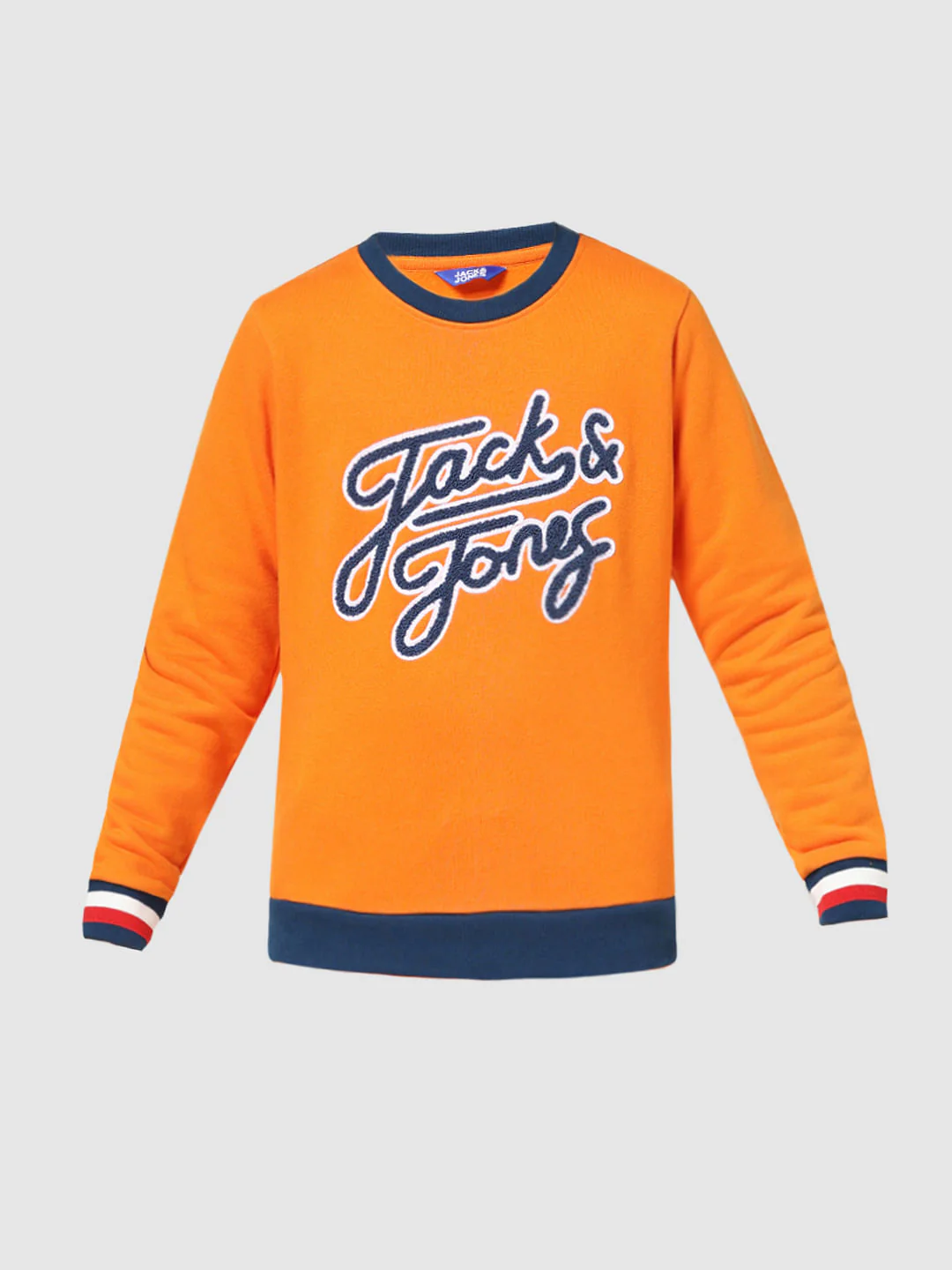 JUNIOR BOYS Orange Printed Co-ord Set Sweatshirt - Image 5