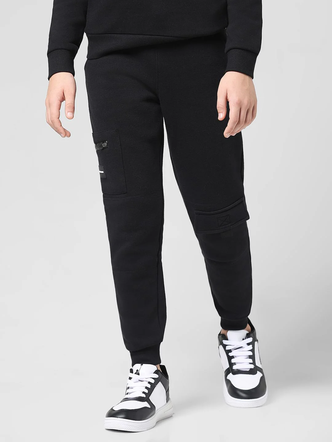 JUNIOR BOYS Black Utility Co-ord Set Sweatpants - Image 2