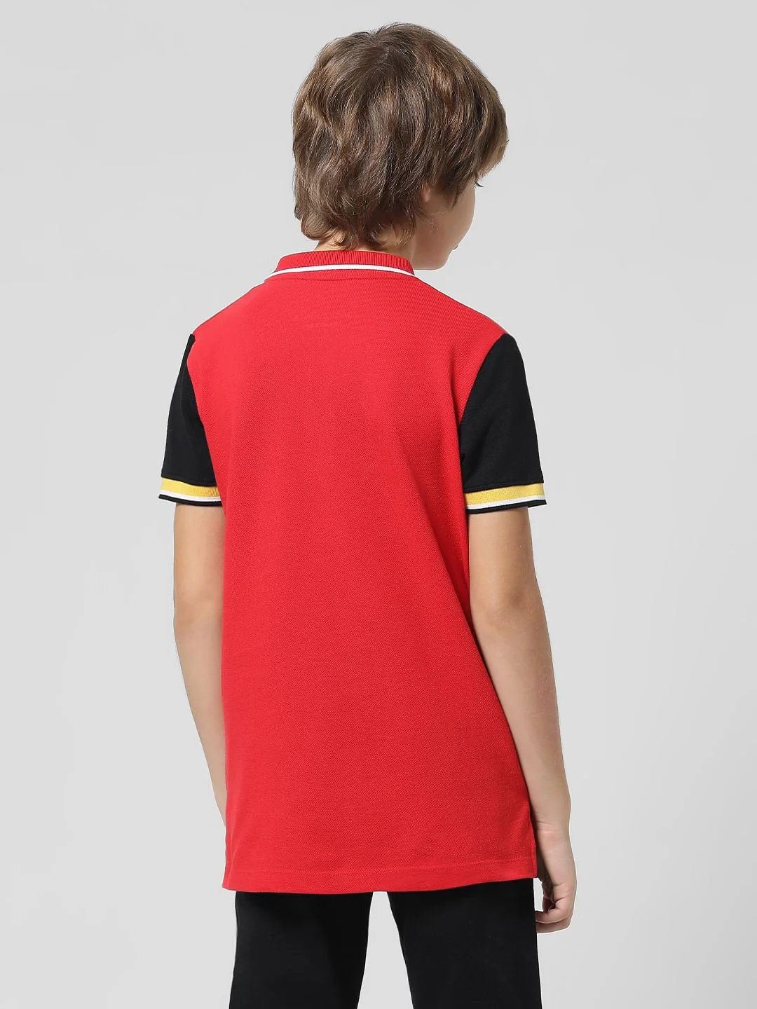 Red Colourblocked Polo T-shirt - Image 3