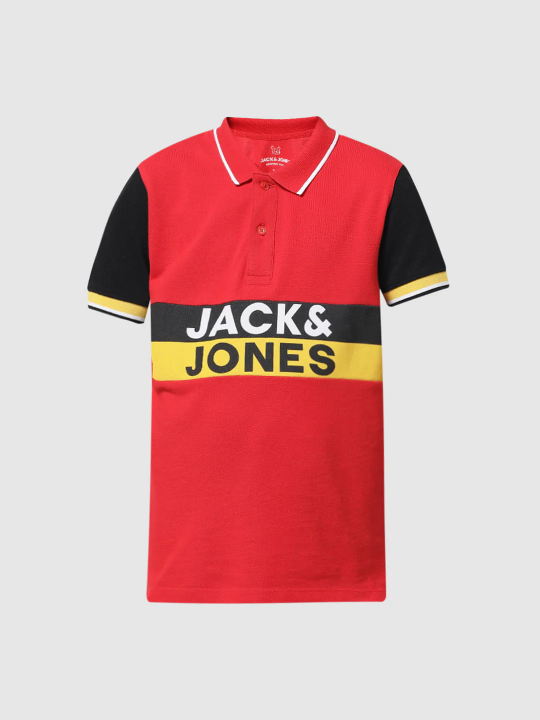 Red Colourblocked Polo T-shirt - Image 6