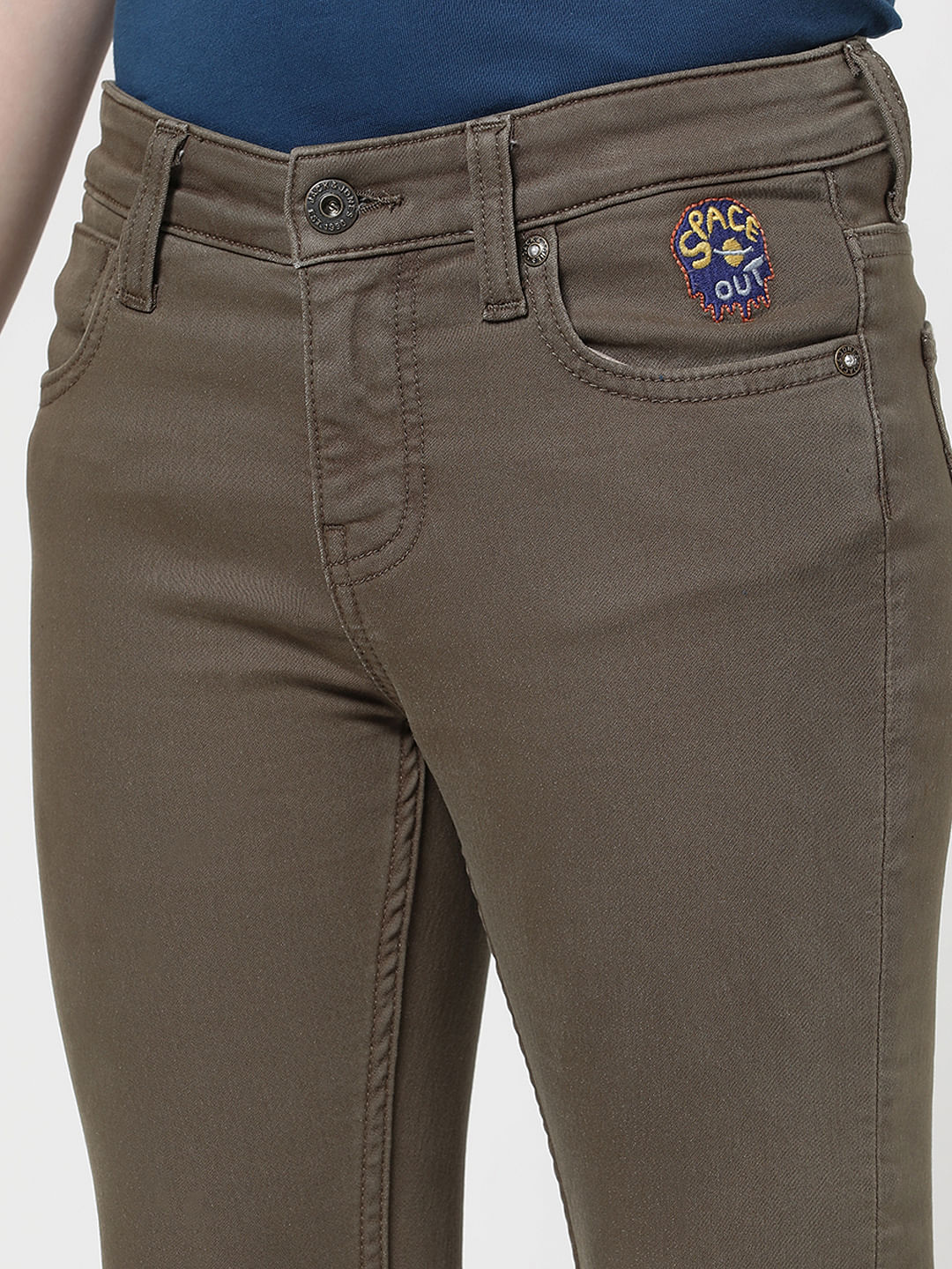 Boys Green Mid Rise Glenn Slim Fit Jeans - Image 4