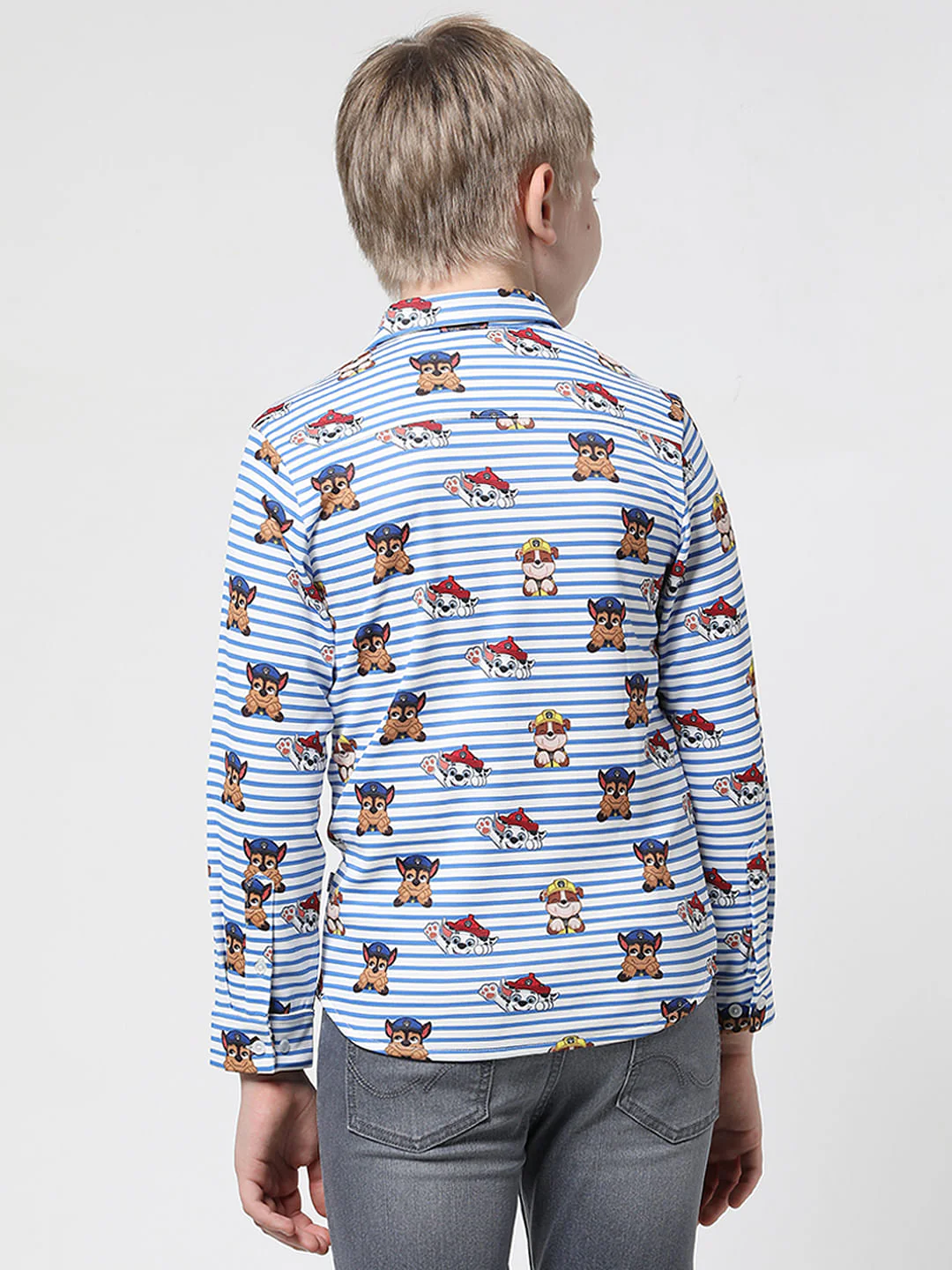 JACK&JONES X PAW PATROL Light Blue Striped Shirt - Image 4