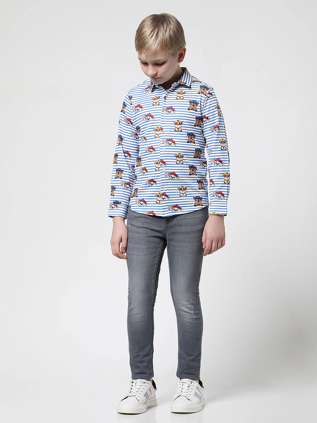 JACK&JONES X PAW PATROL Light Blue Striped Shirt - Image 6