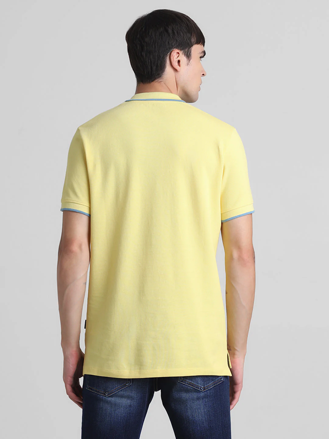 Yellow Contrast Tipping Polo - Image 4