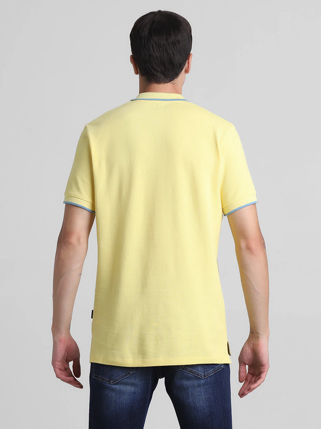 Yellow Contrast Tipping Polo - Image 9