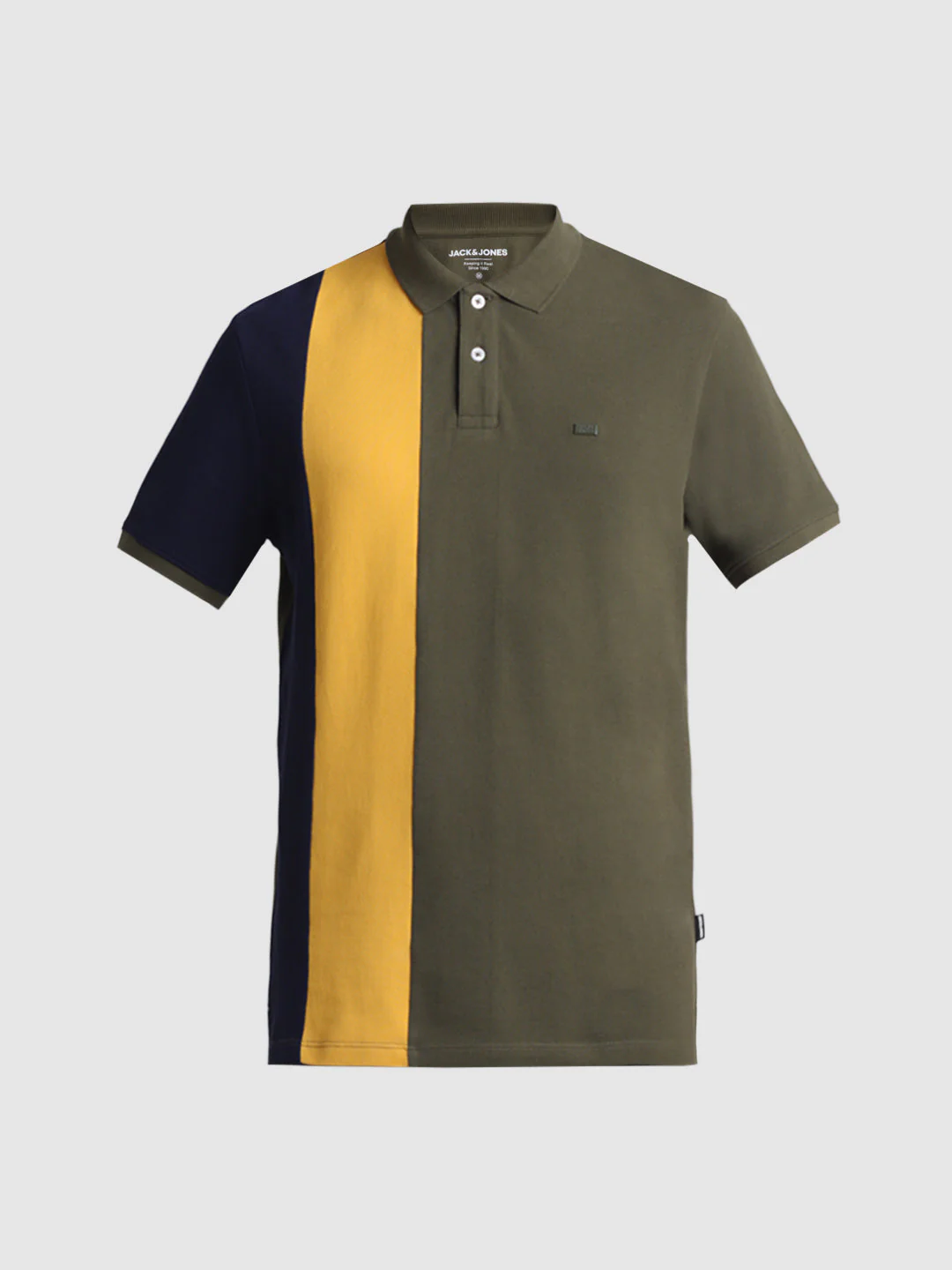 Green Colourblocked Cotton Polo - Image 7
