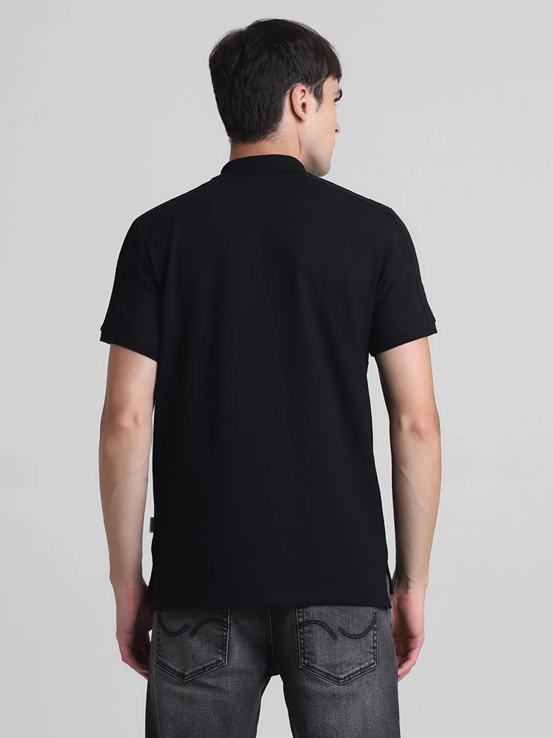 Black Tape Detail Polo - Image 4
